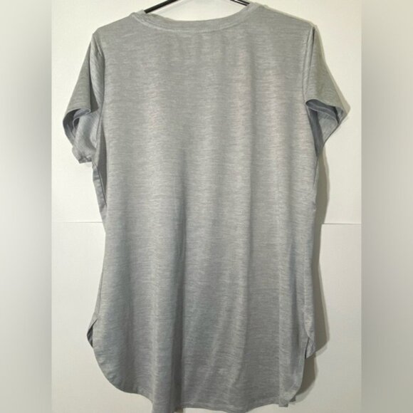 mySTYLE Gray Womens Top with Silver Accents Be True Be You - Picture 3 of 4